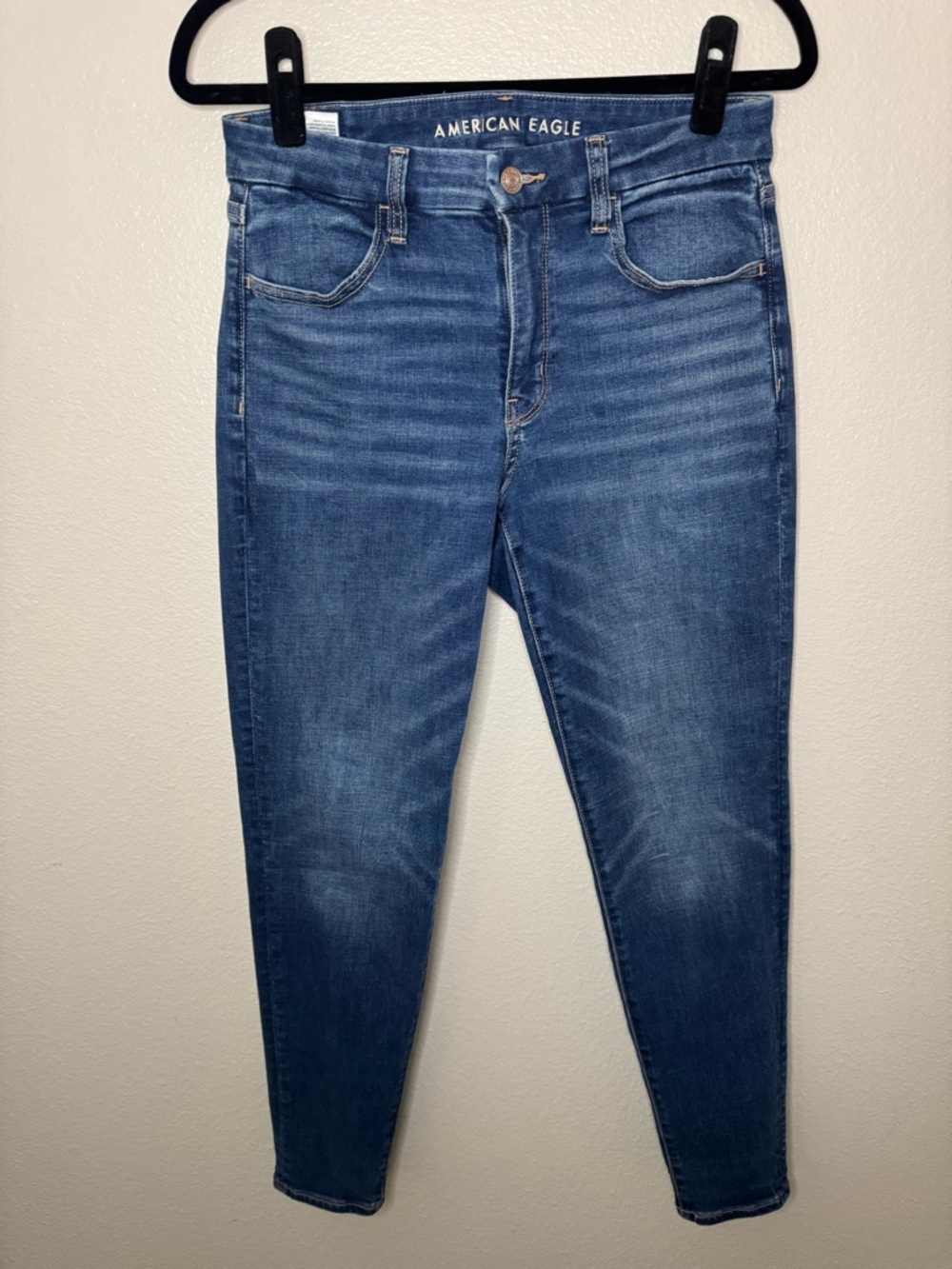 American Eagle Outfitters Women's Faded Blue Skinny Jeans